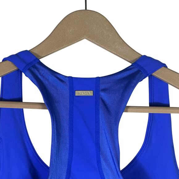Alala Vamp Sports Bra Womens M Blue Racerback Stretch Athleisure Gym Lightweight - Picture 7 of 9